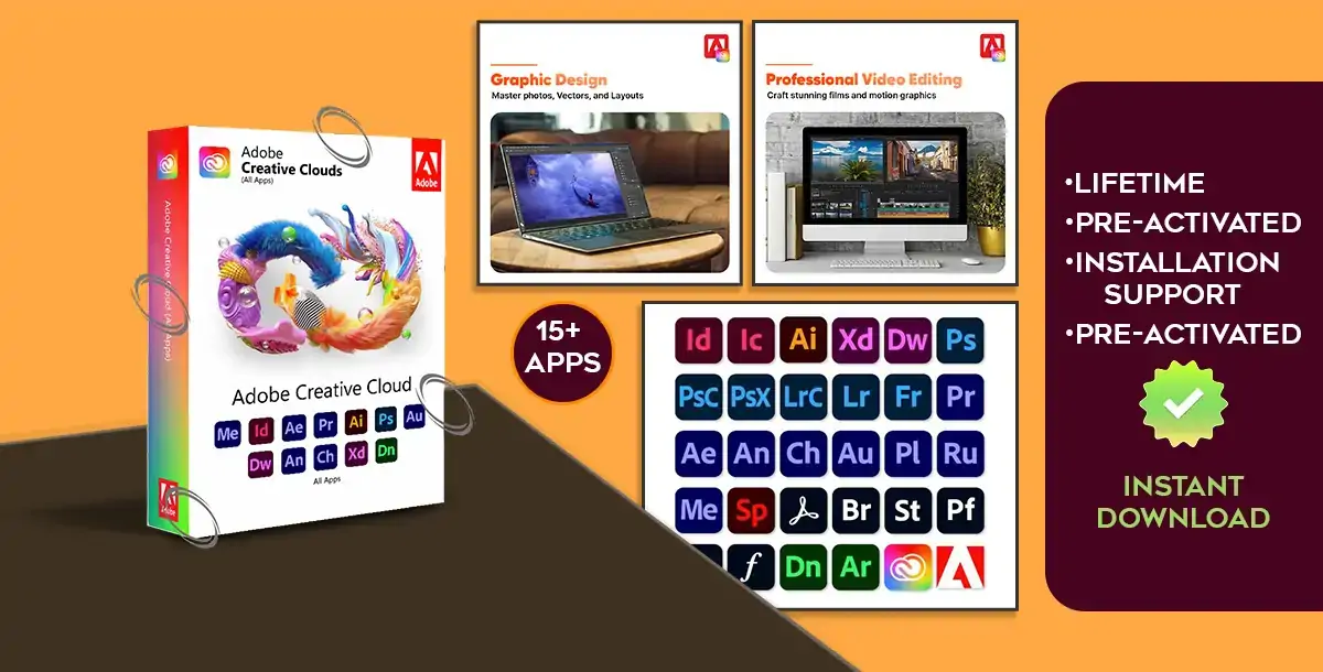 Adobe Creative Cloud - All Apps - Pre Activated *Life Time